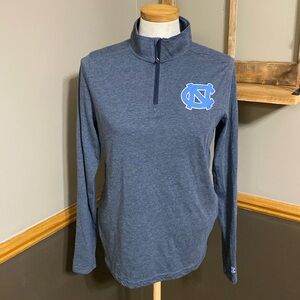 Champion UNC gray and blue quarter zip long sleeve Shirt size YXL